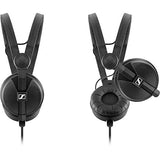 Sennheiser HD 25 PLUS On Ear Closed Back Monitoring DJ Headphones | Closed-back headphones with coiled cable and ear cushions for monitoring, DJing and sound reinforcement