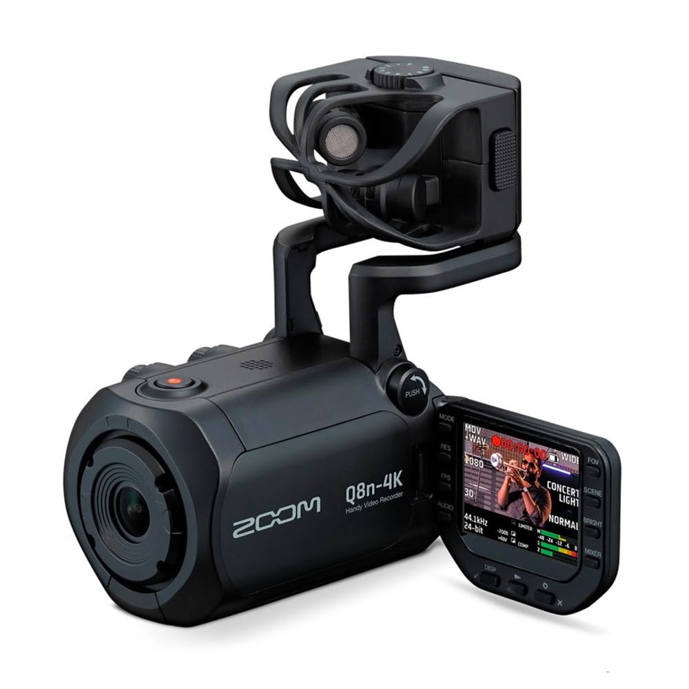 Zoom Q8n-4K Video Recorder for Musicians, Streamers & Filmmakers | 4K Video, 2 XLR Inputs, Stereo Microphones, Webcam Mode, For Music, Podcasts, and Streaming