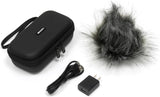 Zoom H4essential 4-Track 32-Bit Float Recorder Bundle with APH-4e Kit | Includes Zoom APH-4e Accessory Pack with hairy windscreen, padded case, AC adapter and USB-C cable.