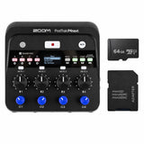Zoom PodTrak P4next Podcast Recorder Bundle with 64GB microSDXC Card and Adapter