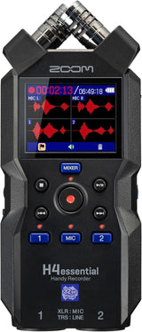 Zoom H4essential 32-Bit Float Recorder Bundle with WSH-4e Windscreen | Includes Zoom WSH-4e hairy windscreen to reduce wind noise during outdoor and location recording.