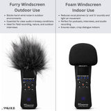 Zoom H1essential Recorder Bundle with Case, Windscreens & Tripod | 32-bit float recorder bundle with 99KOLB EVA case, furry and foam windscreens, and octopus tripod.