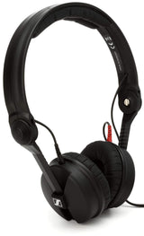Sennheiser Pro Audio Professional HD 25 On-Ear DJ Headphones Black | Closed-back design with detachable cable and jack adapter for DJing, studio monitoring and sound reinforcement