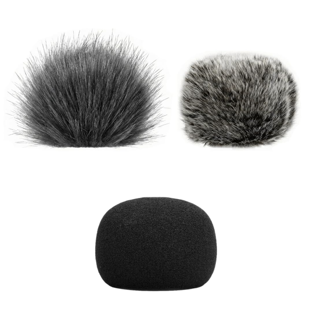 99KOLB Windscreen Bundle for Zoom H1 Essential: Long/Short Furry & Foam | Includes long-hair furry, short-hair furry and foam windscreens for strong wind, light breeze and indoor recording.