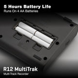 Zoom R12 Portable Recorder for Musicians with 8 Tracks, FX & Drum Loops | 2 XLR/TRS Combo Inputs, Touchscreen, Onboard Editing, Effects, Drum Loops, Battery Powered