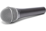 Samson Q8X Dynamic Supercardioid Handheld Microphone | Supercardioid dynamic microphone with neodymium element and shockmount for vocals, drums and guitar cabinets