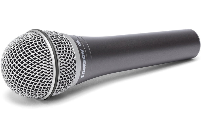 Samson Q8X Dynamic Supercardioid Handheld Microphone | Supercardioid dynamic microphone with neodymium element and shockmount for vocals, drums and guitar cabinets