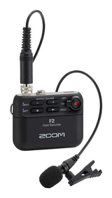Zoom F2 Lavalier Recorder for Weddings, Filmmaking & Content Creators | 32-Bit Float Body-Pack Recorder, SD Card Recording; Battery Powered; Includes Lavalier Mic