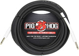 Pig Hog Instrument Cable 1/4" to 1/4" 25ft | 8mm 25ft instrument cable with 1/4 inch TS connectors for guitar, bass and keyboard