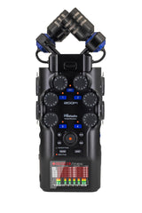 Zoom H6 Studio Handy Recorder for Filmmakers & Musicians | Clip-Free Audio with 32-Bit Float, 8 Tracks, Gain Knobs, F-Series Preamps, Large X/Y Mics, 4 XLR/TRS Inputs, USB Interface