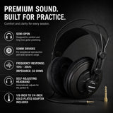 Zoom G1X FOUR Guitar Multi-Effects Bundle with Headphones, Cable & Adapter | Quiet practice setup with Samson SR850 headphones, PigHog PH10 10 ft guitar cable, 9V adapter and 99KOLB polishing cloth.