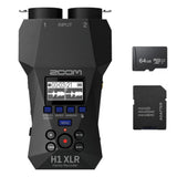 Zoom H1 XLR Recorder Bundle with 64GB MicroSD Card and Adapter