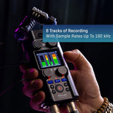Zoom H5studio 6-Track 32-Bit Float Recorder Bundle with APH-5s Accessories | Includes Zoom APH-5s Accessory Pack with hairy windscreen, padded case, AC adapter and USB-C cable.