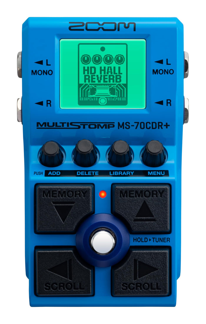 Zoom MS-70CDR+ MultiStomp for Guitarists with Chorus, Delays & Reverbs | 140+ Effects, Stereo I/O, Effect Chaining, Built-In Tuner, Battery Powered, For Guitarists and Keyboardists
