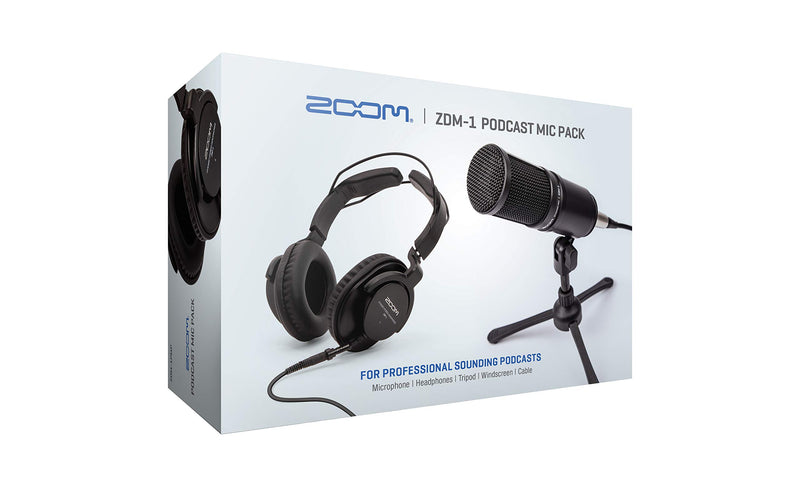 Zoom ZDM-1 Podcast Mic Pack for Podcasters with Dynamic Mic & Headphones | Includes Dynamic Microphone, Headphones, Tripod, Windscreen, and XLR Cable