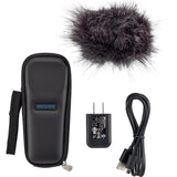 Zoom APH-1e Accessory Pack for H1 Essential with Windscreen, Case & Adapter | Hairy Windscreen, Padded Shell Case, AC Adapter, and USB-C Cable