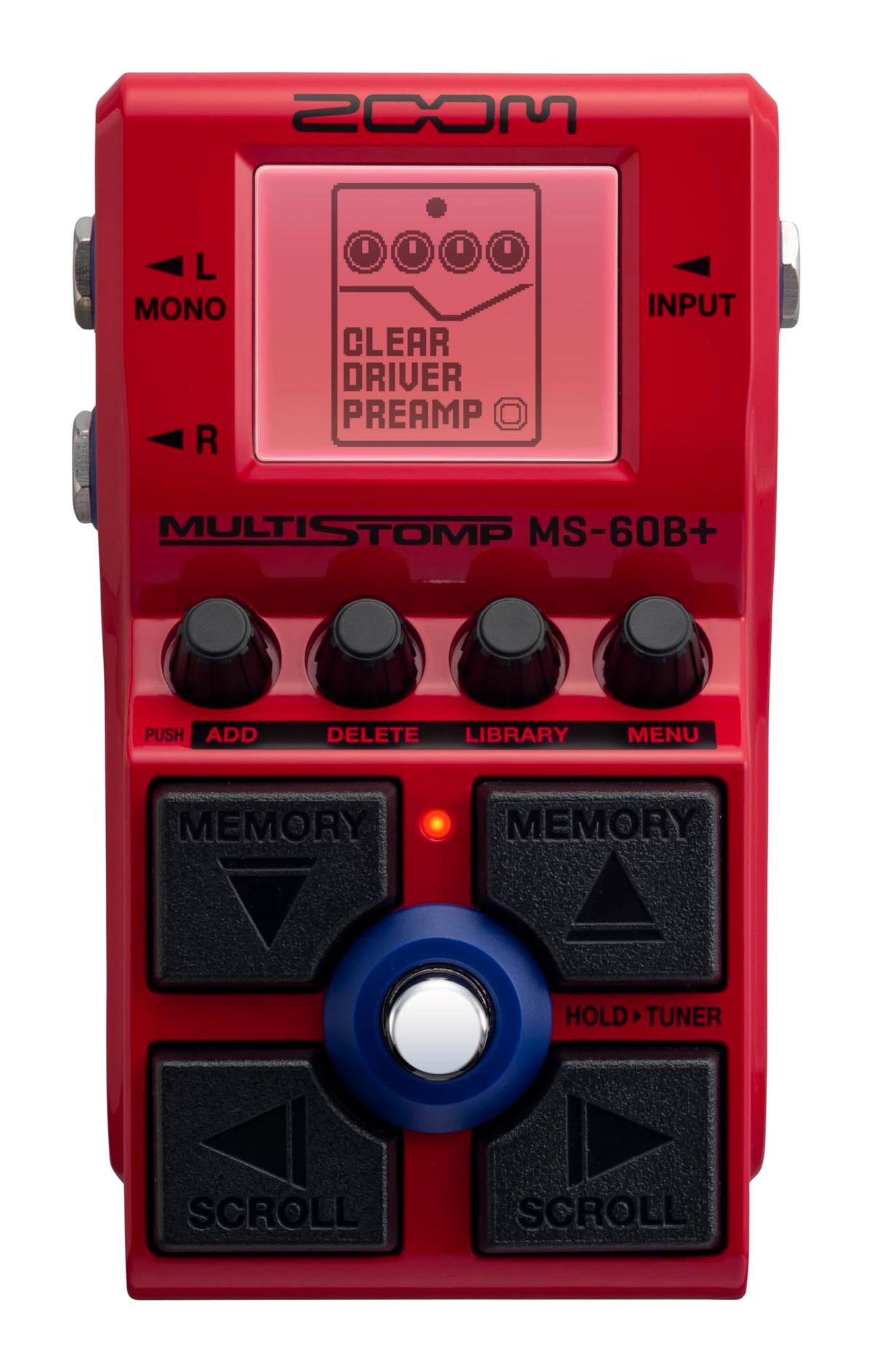 Zoom MS-60B+ MultiStomp Bass Effects with Amp Models | Amp Models and Preamps, Built-In Tuner, Effect Chaining, Battery Powered