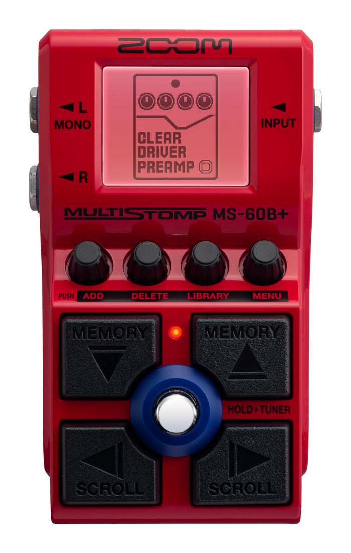 Zoom MS-60B+ MultiStomp Bass Effects with Amp Models | Amp Models and Preamps, Built-In Tuner, Effect Chaining, Battery Powered