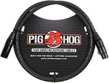 Pig Hog PHM3 High Performance 8mm XLR Microphone Cable, 3 Feet | 8mm XLR cable with 3-pin connectors and stress relief for microphones, mixers and soundboards