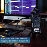 Zoom H6studio 8-Track 32-Bit Float Recorder Bundle with APH-6st Accessories | Includes Zoom APH-6st Accessory Pack with hairy windscreen, padded case, AC adapter and USB-C cable.