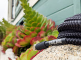 Pig Hog PC-H10BKR 1/4" Right-Angle to 1/4" Black Woven Guitar Instrument Cable, 10 Feet