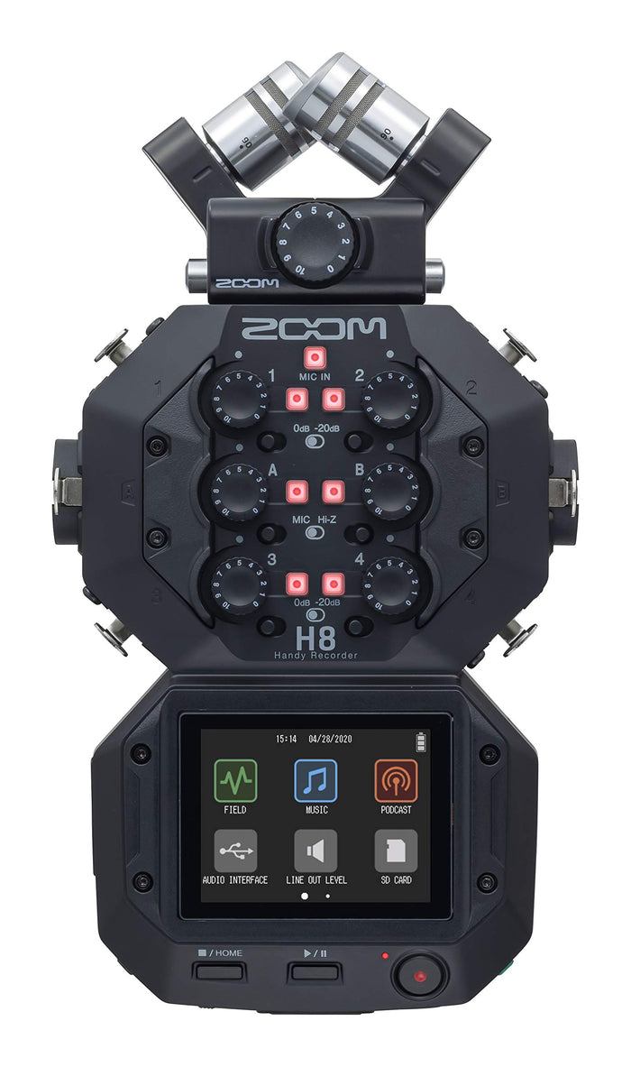 Zoom H8 Recorder for Musicians, Podcasters & Filmmakers | 12 Tracks, Stereo Mics, 6 Inputs, Touchscreen, USB Audio Interface, Battery Powered