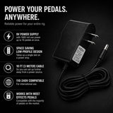 Zoom G1X FOUR Guitar Multi-Effects Bundle with Headphones, Cable & Adapter | Quiet practice setup with Samson SR850 headphones, PigHog PH10 10 ft guitar cable, 9V adapter and 99KOLB polishing cloth.