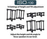 IsoAcoustics Iso-Stand Series Speaker Isolation Stands with Height & Tilt Adjustment: Iso-130 (5.1" x 6”) Pair
