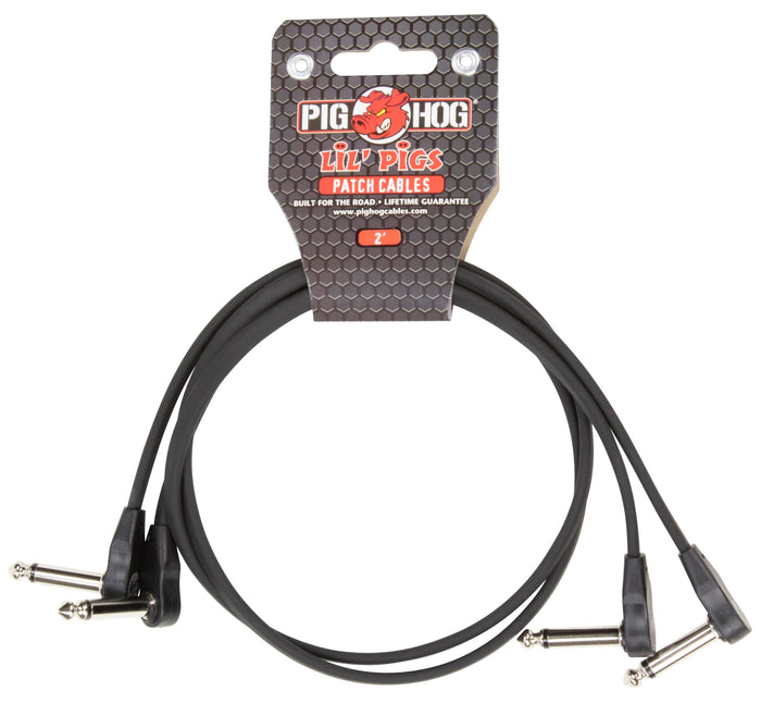 Pig Hog PHLSK2BK Low Profile Patch Cables