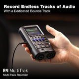 Zoom R4 Multi-Track Recorder for Musicians with 2 XLR/TRS Combo Inputs Bundle with 64GB MicroSD Card and Adapter