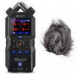 Zoom H4essential 32-Bit Float Recorder Bundle with WSH-4e Windscreen | Includes Zoom WSH-4e hairy windscreen to reduce wind noise during outdoor and location recording.
