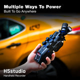 Zoom H5 Studio Handy Recorder for Filmmakers & Musicians | Clip-Free Audio with 32-Bit Float, 6 Tracks, F-Series Preamps, Large Stereo Mics, 2 XLR/TRS Inputs, USB Audio Interface