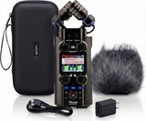 Zoom H5studio 6-Track 32-Bit Float Recorder Bundle with APH-5s Accessories | Includes Zoom APH-5s Accessory Pack with hairy windscreen, padded case, AC adapter and USB-C cable.