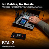 Zoom BTA-2 Bluetooth Adapter for PodTrak P4 and PodTrak P8, wirelessly connect phone to record remote interviews, Black, Small