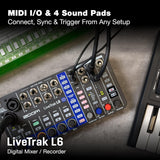 Zoom LiveTrak L6 Mixer Recorder Bundle with 64GB MicroSD Card and Adapter