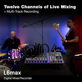 Zoom LiveTrak L6max Recorder Bundle with 64GB MicroSD Card and Adapter