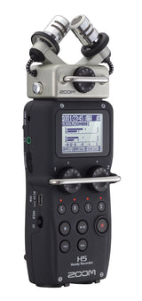 Zoom H5 4-Track Handy Recorder Bundle with APH5 Remote Accessory Pack | Includes Zoom APH5 Accessory Pack: RCH-5 remote, AD-17 USB AC adapter, hairy windscreen and USB cable.