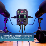 Zoom PodTrak P2 Podcast Recorder Bundle with 64GB MicroSD Card and Adapter