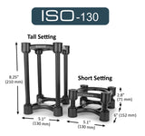 IsoAcoustics Iso-Stand Series Speaker Isolation Stands with Height & Tilt Adjustment: Iso-130 (5.1" x 6”) Pair