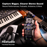 Zoom H6studio Recorder Bundle with 64GB MicroSD Card and Adapter