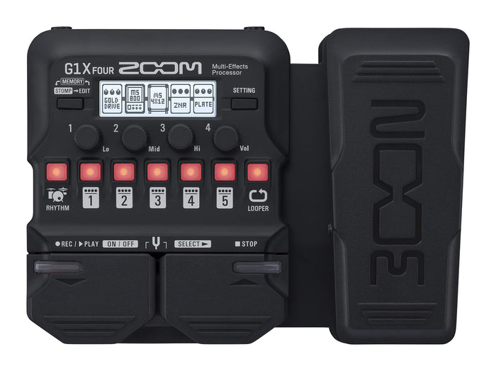 Zoom G1 Four Guitar Multi-Effects Processor | 70+ Effects, Amp Modeling, Looper, 68 Rhythm Patterns, Tuner, Battery Powered