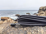 Pig Hog - PCH20BKR PC-H20BKR Right-Angle 1/4" to 1/4" Black Woven Guitar Instrument Cable, 20 Feet